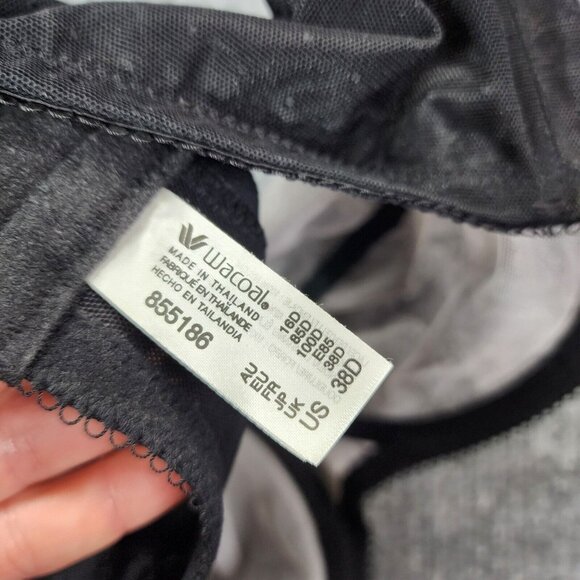 Wacoal Retro Chic 855186 Full Figure UW Black Chantilly Lace 38D MSRP $68 - Picture 3 of 7